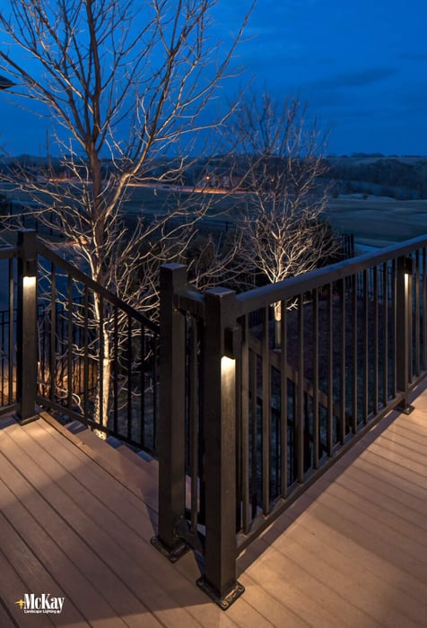 Deck Railing Lighting Omaha Nebraska - McKay Landscape Lighting
