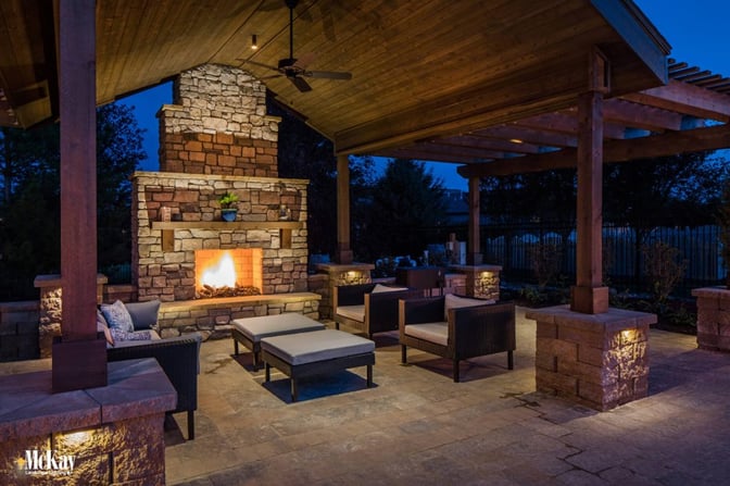 outdoor fireplace lighting omaha nebraska 