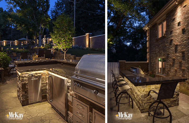 outdoor kitchen & grill lighting ideas