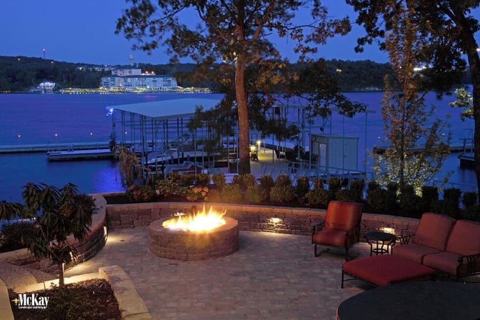 If you're looking to increase the security of your lake home or enhance its unique features and outdoor areas, you'll want to browse this lake home in the Ozarks for inspiration. Click to see more lake home lighting ideas... | McKay Landscape Lighting, Omaha Nebraska 