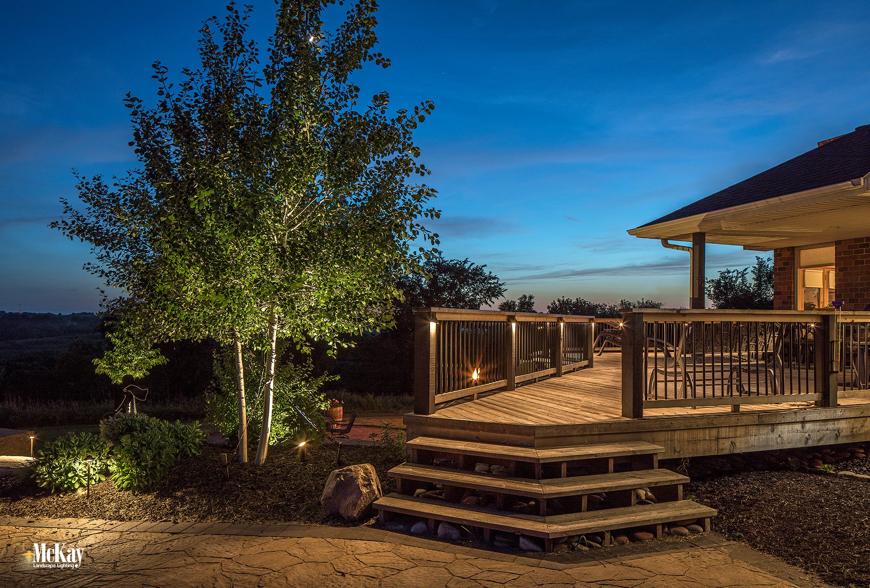 outdoor deck lighting omaha nebraska McKay Landscape Lighting B 02