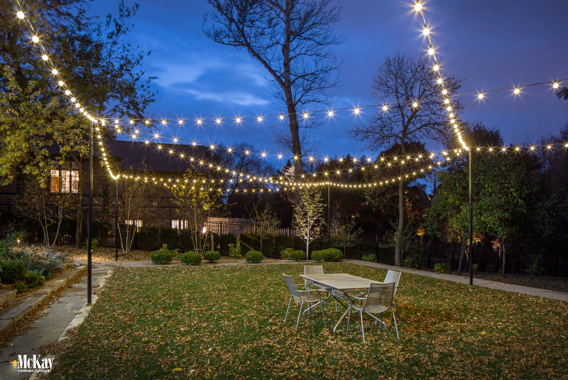 Backyard Entertaining With Outdoor Bistro String Lights