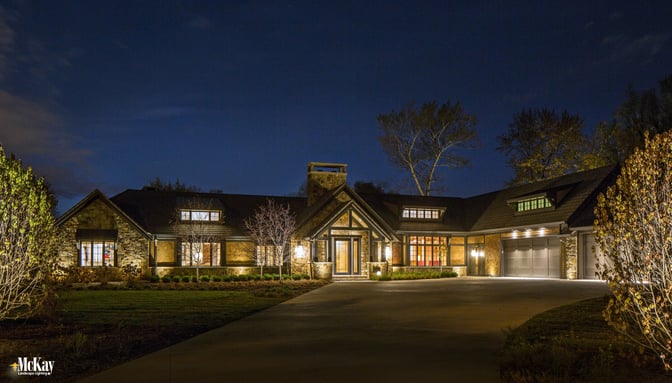 Strategically illuminating architectural features and certain aspects can enhance its natural beauty while adding curb appeal and increasing security. McKay Landscape Lighting Omaha Nebraska 