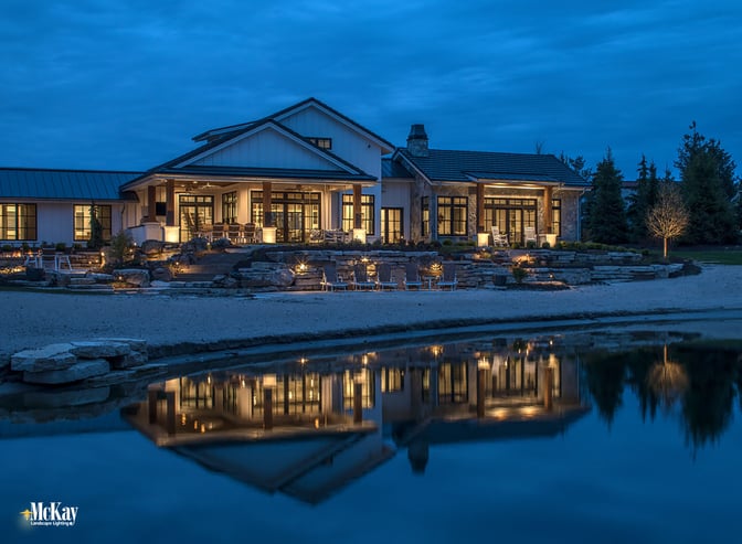 Simple & Elegant Lake House Outdoor Lighting Design Ideas  Bluewater Lake Valley Nebraska McKay Landscape Lighting