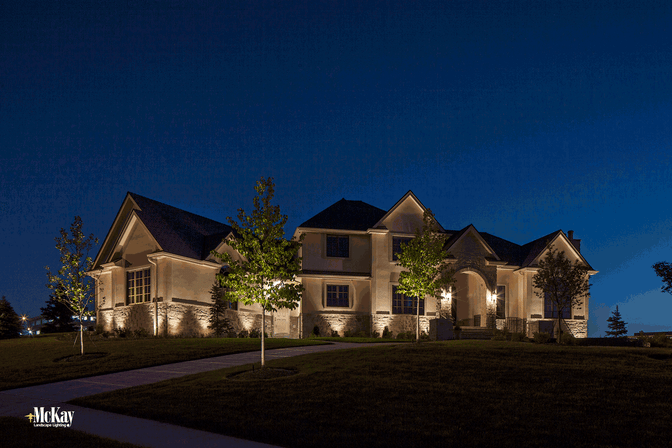 Lighting the exterior of your home is the number one thing you can do to increase its security and discourage unwelcome intruders. Security lighting doesn't need to be harsh or startling to be effective.  Click to learn more about the benefits of outdoor lighting... | McKay Landscape Lighting Omaha Nebraska