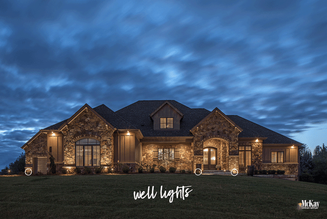 Learn more about this outdoor security lighting design in Elkhorn, Nebraska by McKay Landscape Lighting 