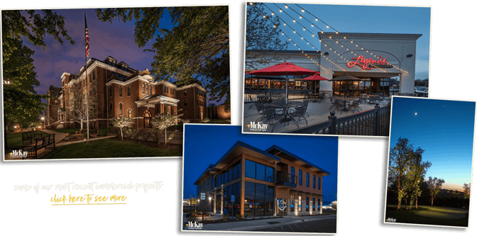 The scope of our work has expanded as well to include more commercial landscape lighting projects. While residential lighting will always be at the core of what we do, we've enjoyed adding beauty and security to school campuses, businesses, restaurants, and more. Click to learn more about McKay Landscape Lighting.